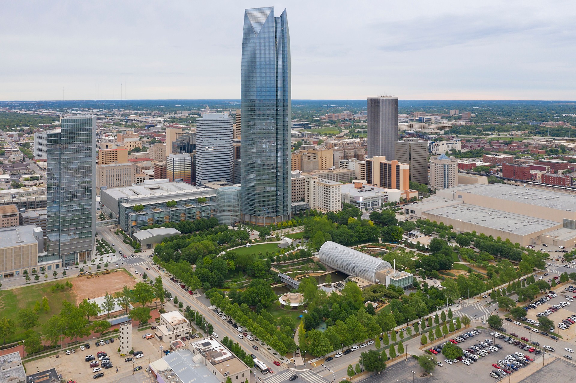 Oklahoma City Skyline, Aerial View